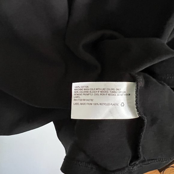 Black Slightly Fitted Tee Shirt Dress - X - Picture 5 of 5